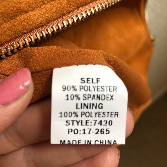 Rustic Orange Faux Suede Zip Up Jacket 🧥 - Picture 5 of 5